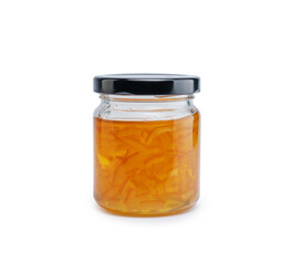 pineapple jam jar mockup isolated on white background with clipping path