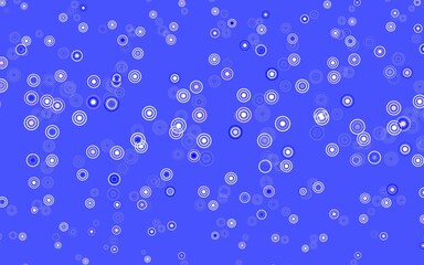 Light Pink, Blue vector pattern with spheres.