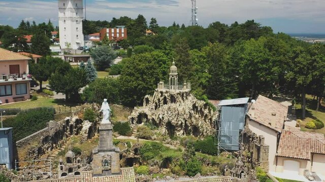 Bird's eye view of France. Flight over famous places. Unforgettable places in France. Aerial photography of france in 4k. Landscapes of France.Aerial photography. Drone filming