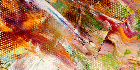 Colorful abstract background wallpaper. Modern motif visual art.  Mixtures of oil paint. Trendy...