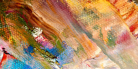 Colorful abstract background wallpaper. Modern motif visual art.  Mixtures of oil paint. Trendy hand painting canvas. Wall decor and Wall art prints Idea.  3D Texture.