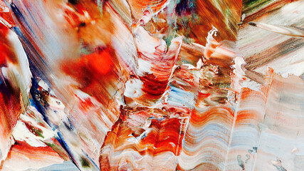 Colorful abstract background wallpaper. Modern motif visual art.  Mixtures of oil paint. Trendy...