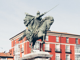 Fototapeta premium Cid statue in Leon, Spain