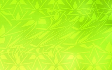 Light Green, Yellow vector background with triangles. Beautiful illustration with triangles in nature style. Pattern for websites.