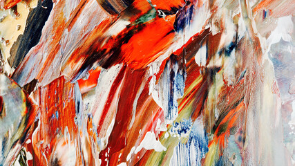 Colorful abstract background wallpaper. Modern motif visual art.  Mixtures of oil paint. Trendy hand painting canvas. Wall decor and Wall art prints Idea.  3D Texture.