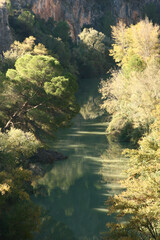 Río Segura en el Cañón de Almadenes, cerca de la Presa de la Mulata, en Calasparra (Murcia).