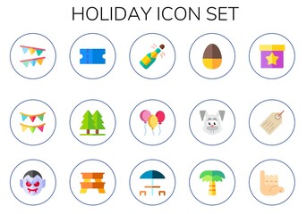 Modern Simple Set of holiday Vector flat Icons