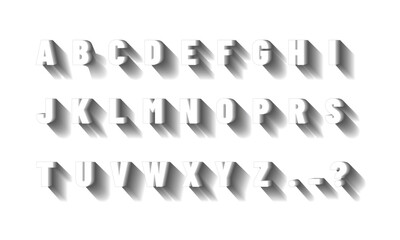 Vector 3D alphabet.