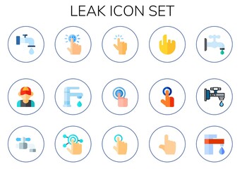 leak icon set