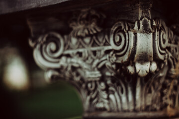 detail of an ancient greek column