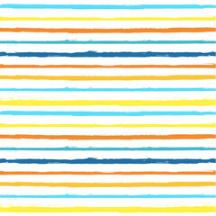 Vector striped summer pattern. Paint Lines Seamless background. Ink brush strokes. Colorful stripes design elements