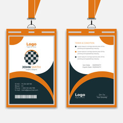Modern ID Card design for company employee , corporate identity design vector template