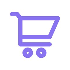 Shopping cart icon in flat design style. Online store checkout, internet shop sign. Purchase, buy symbols.