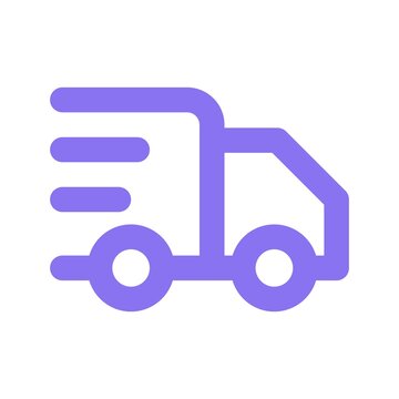 Cargo delivery truck icon. Courier symbol. Freight, parcel shipping sign.