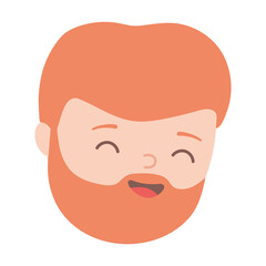 young man face cartoon character isolated icon design