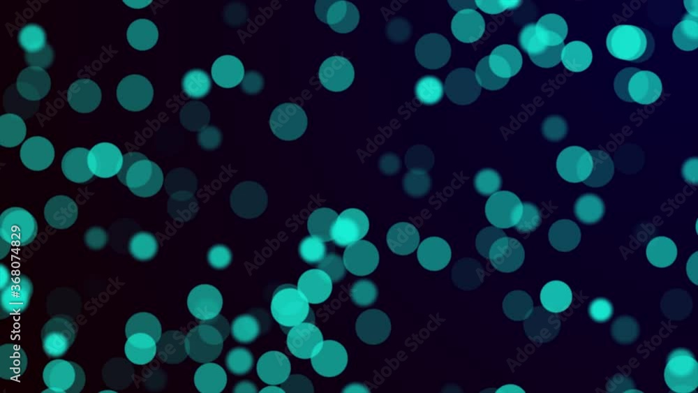 Poster abstract particle background ,particles turquoise bokeh dust abstract light motion titles cinematic 