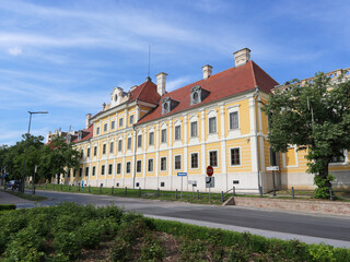 Vukovar/Croatia-June 19th,2019: Beautiful Eltz Manor in town of Vukovar, completely restored after being destroyed in Croatian War of independence