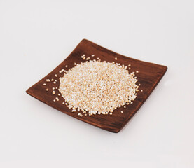 Kopiec kaszy jęczmiennej,  zdrowa polska żywność