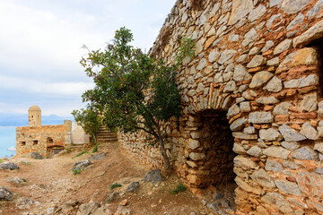 Bastions and structures in the fortress of Palamidi . Nafplion,Greece