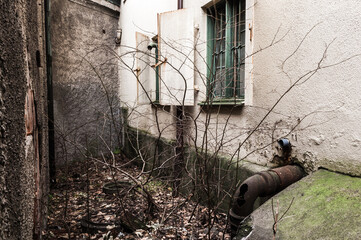 Old abandoned industry house