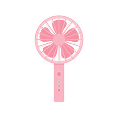 Handheld Portable Air Fan Flat UI Icon Isolated Vector Illustration