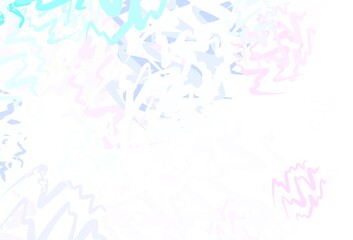 Light Pink, Blue vector texture with curved lines.