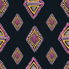 Embroidery vector seamless repeat pattern design. Great for textiles, homeware, statonary