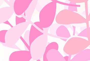 Light Red, Yellow vector natural background with leaves.