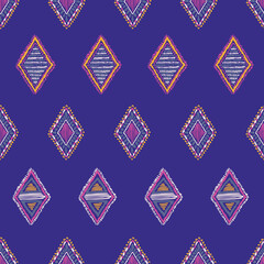 Embroidery vector seamless repeat pattern design. Great for textiles, homeware, statonary