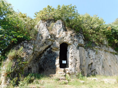 A cave, used as a room, at the shrine of the Nymphs near the town of Mieza, in Macedonia, Greece, where Aristotle educated the young Alexander the Great, between 343 and 340 BCE