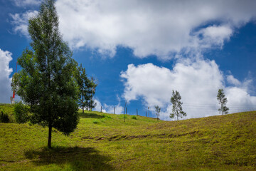 Colombian landscapes. Green mountains in Colombia, Latin America