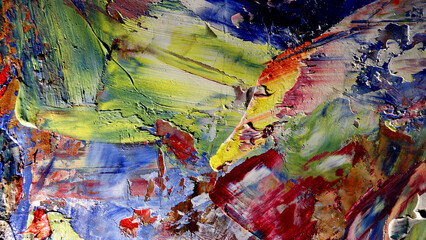 Colorful abstract background wallpaper. Modern motif visual art.  Mixtures of oil paint. Trendy...