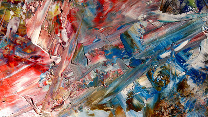Colorful abstract background wallpaper. Modern motif visual art.  Mixtures of oil paint. Trendy...