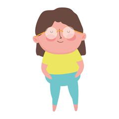 grandparents day, grandma standing character cartoon isolated icon design