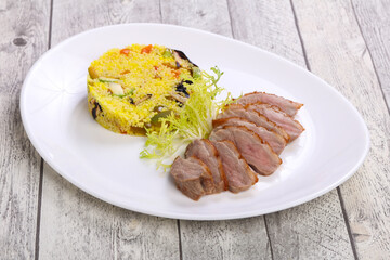Roasted Duck breast with couscous