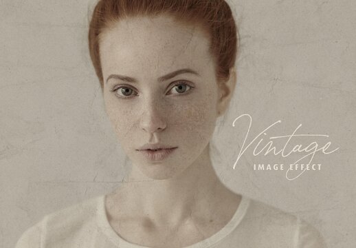 Vintage Photo Effect Mockup