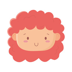 kids toys doll face cartoon isolated icon design white background