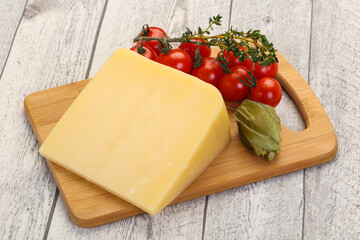 Hard parmesan cheese piece