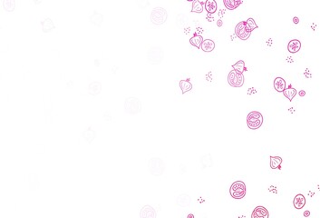 Light Pink vector template with organic meal.
