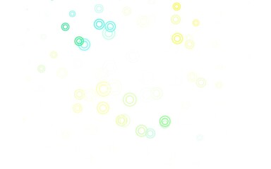 Fototapeta na wymiar Light Blue, Green vector backdrop with dots.