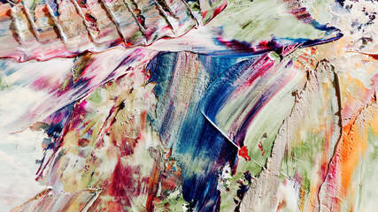 Colorful abstract background wallpaper. Modern motif visual art.  Mixtures of oil paint. Trendy...