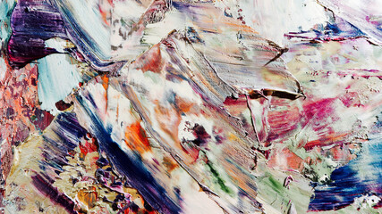 Colorful abstract background wallpaper. Modern motif visual art.  Mixtures of oil paint. Trendy...