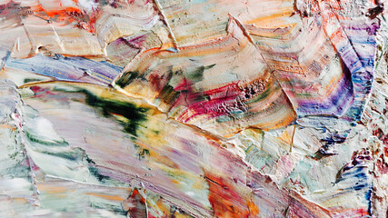 Colorful abstract background wallpaper. Modern motif visual art.  Mixtures of oil paint. Trendy...