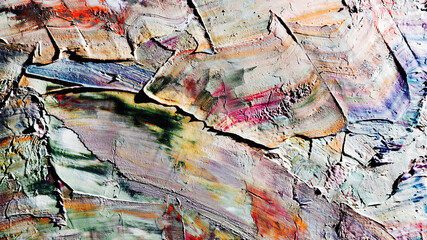 Colorful abstract background wallpaper. Modern motif visual art.  Mixtures of oil paint. Trendy...