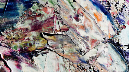 Colorful abstract background wallpaper. Modern motif visual art.  Mixtures of oil paint. Trendy...