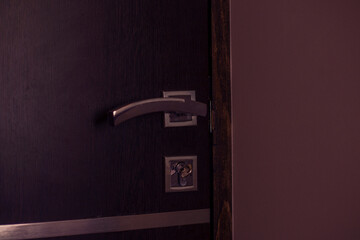 Contemporary steal handle and keyhole