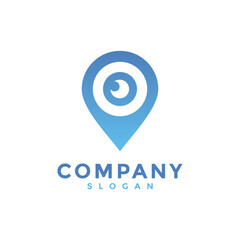 location of the eye of the logo