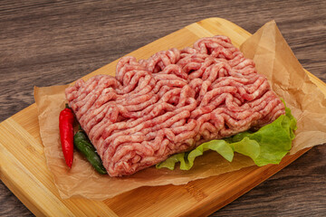 Raw Minced pork meat for cooking