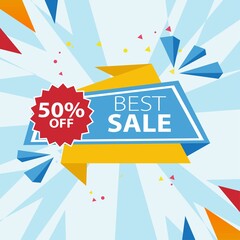 Flash sale discount banner template promotion