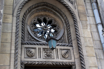 Historical architecture facade detail of Odessa Philharmonic Theater Ukraine tourism travel 